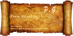 Pere Gizella névjegykártya